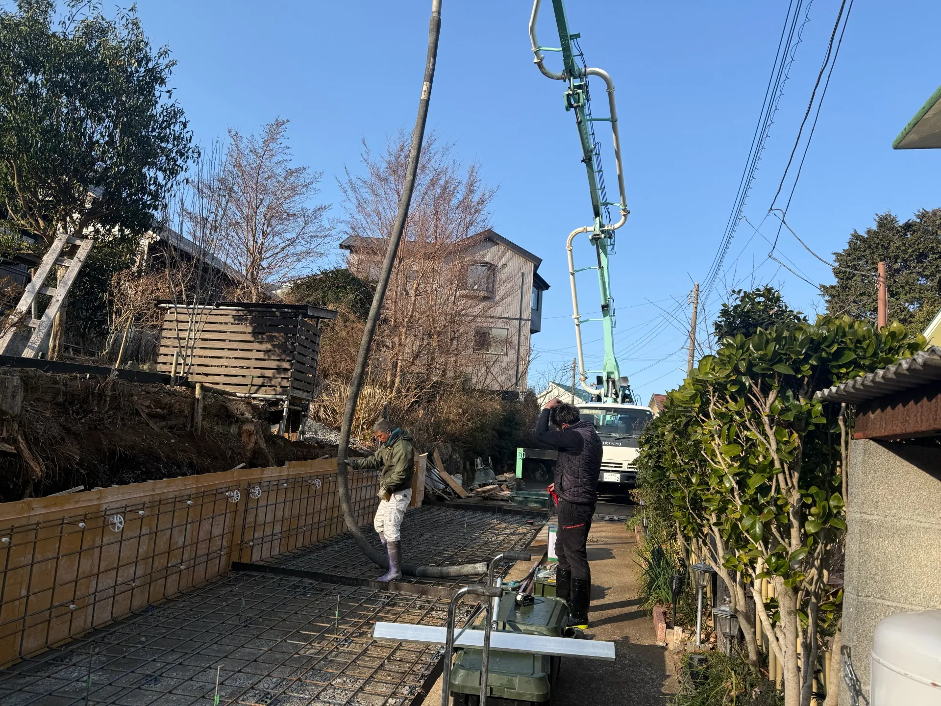 土留め一体型駐車場