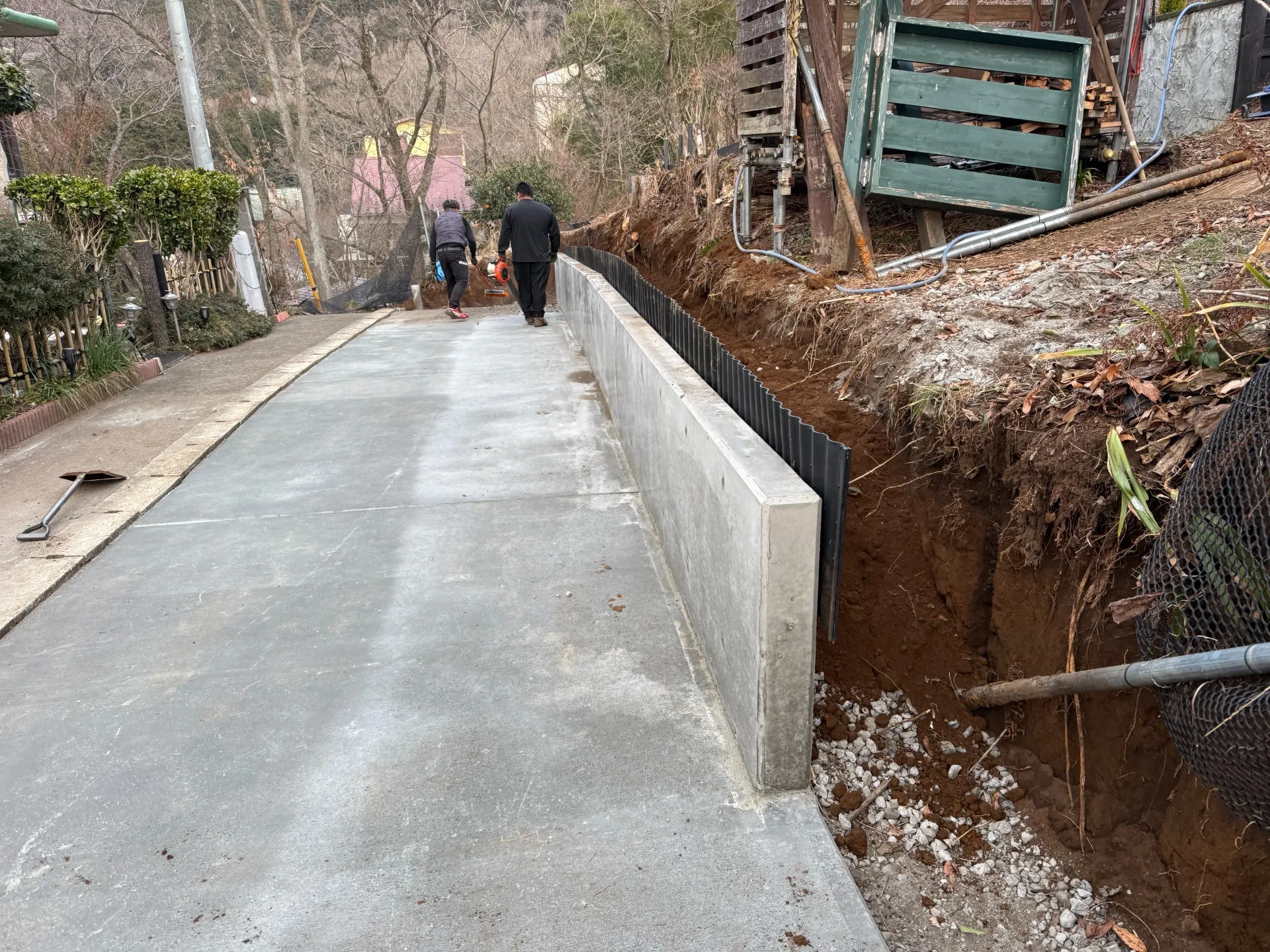 土留め一体型駐車場